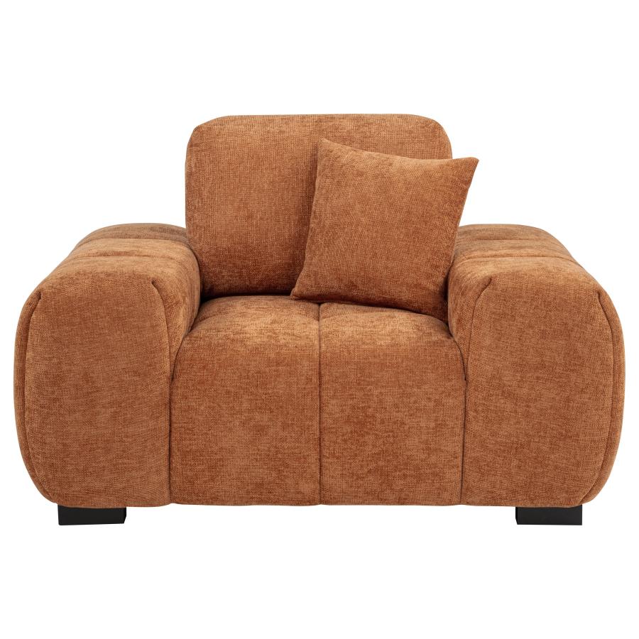 Octavia Upholstered Track Arm Accent Chair Orange-3