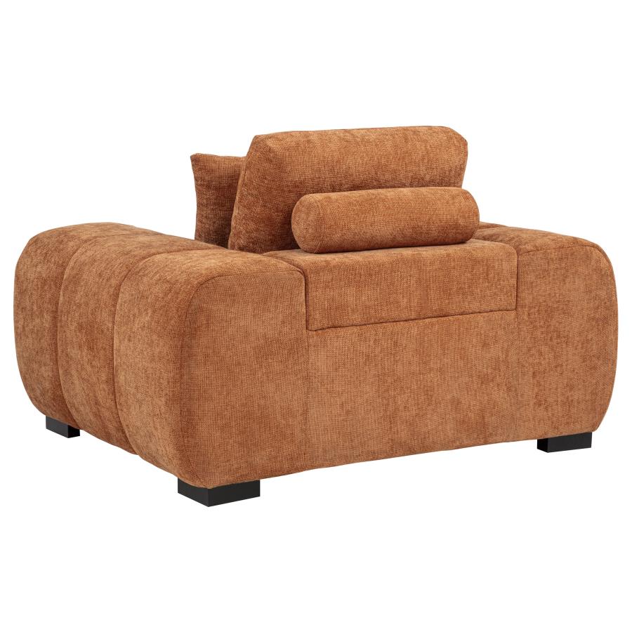 Octavia Upholstered Track Arm Accent Chair Orange-zoom-4