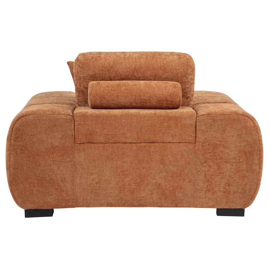 Octavia Upholstered Track Arm Accent Chair Orange-zoom-5