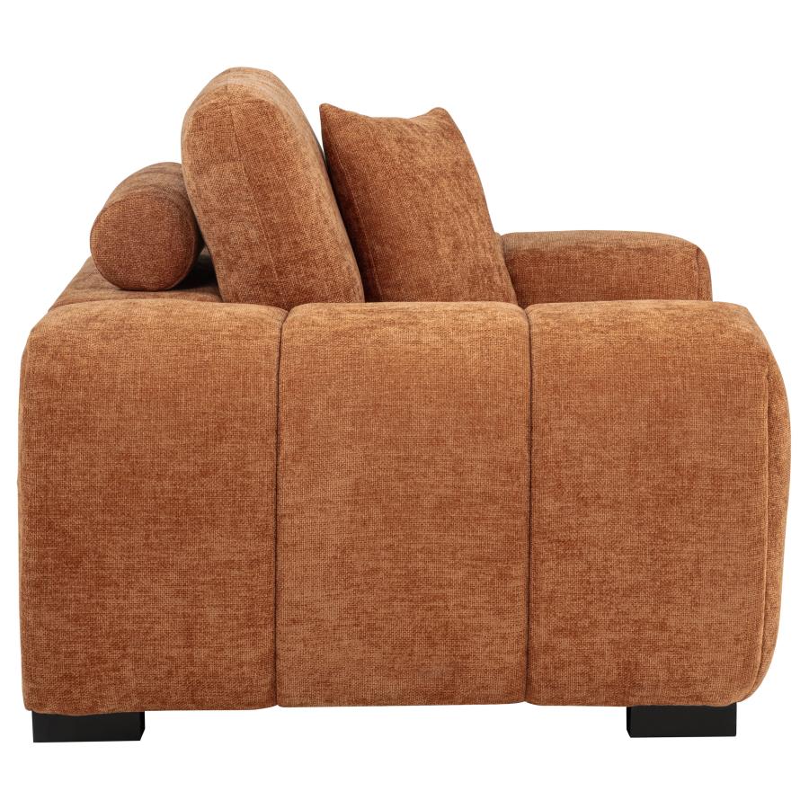 Octavia Upholstered Track Arm Accent Chair Orange-zoom-6