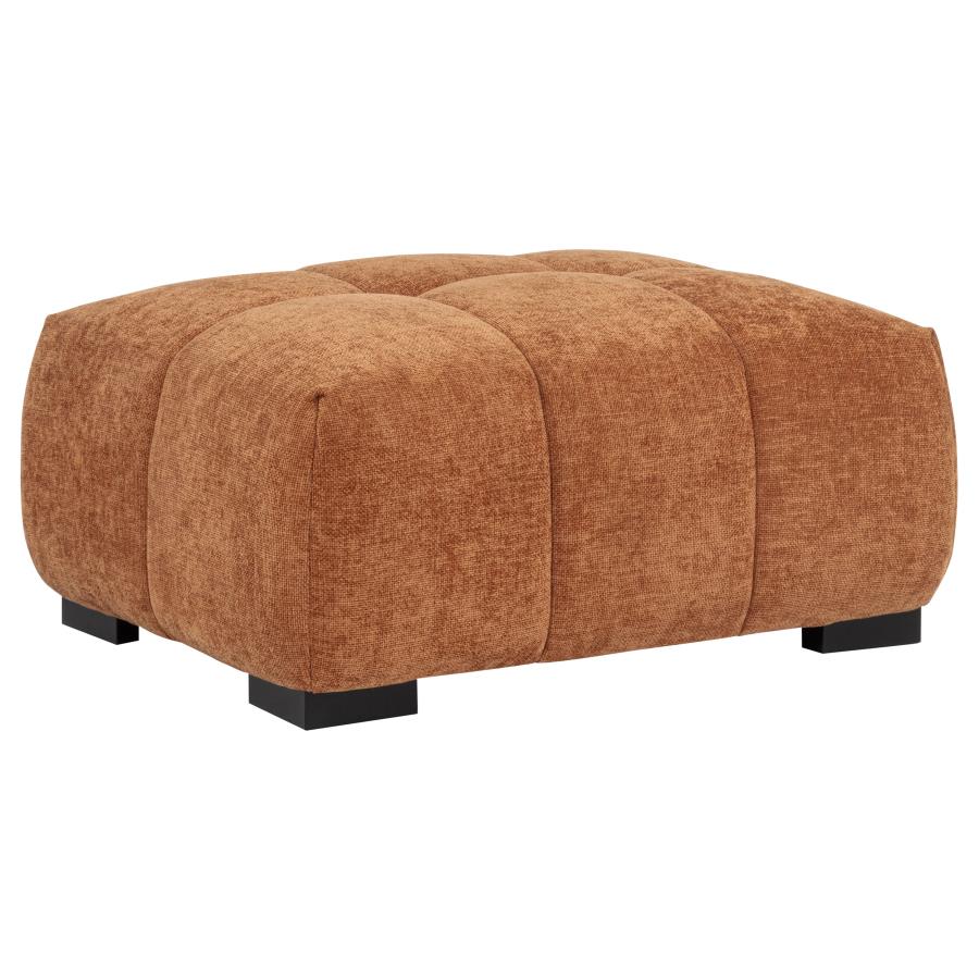 Octavia Upholstered Rectangular Ottoman Orange-zoom-1