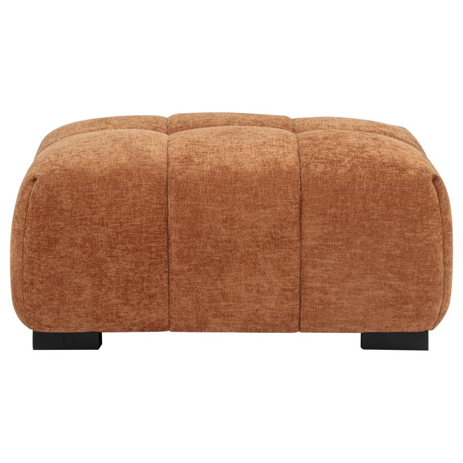 Octavia Upholstered Rectangular Ottoman Orange-zoom-3