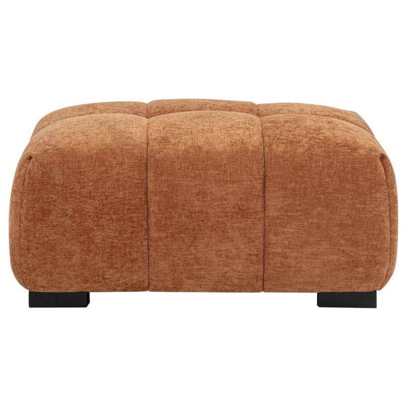 Octavia Upholstered Rectangular Ottoman Orange-zoom-