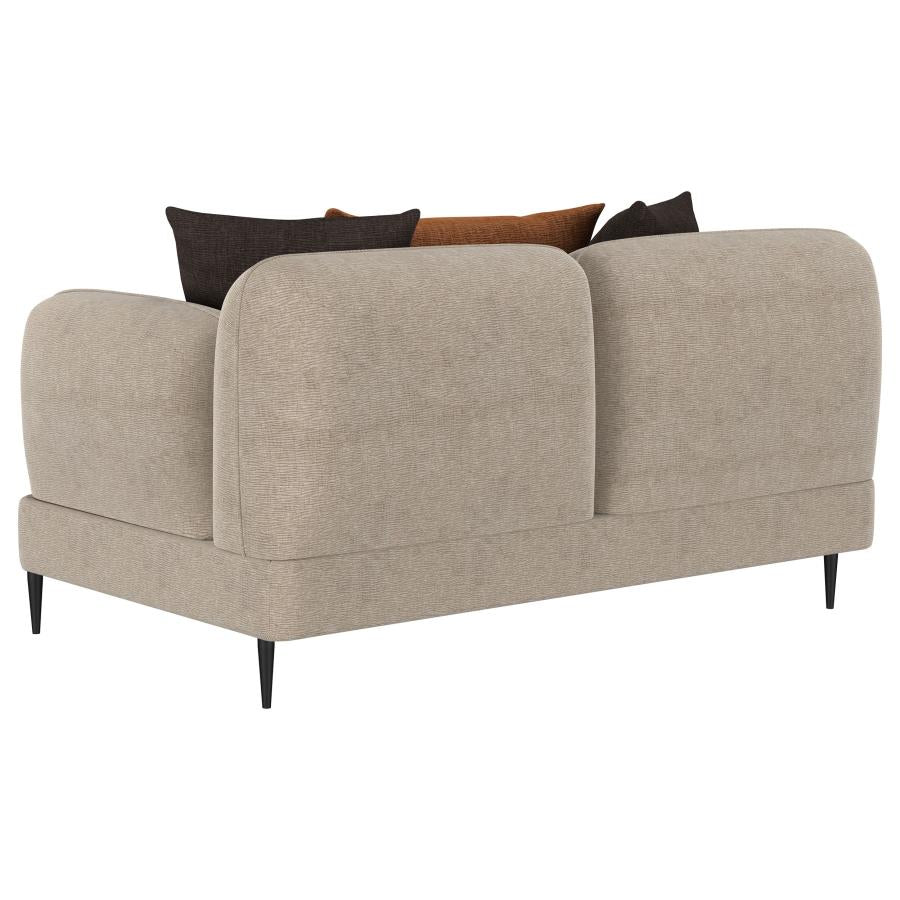 Jade 2-piece Chenille Upholstered Sofa Set Latte-zoom-9