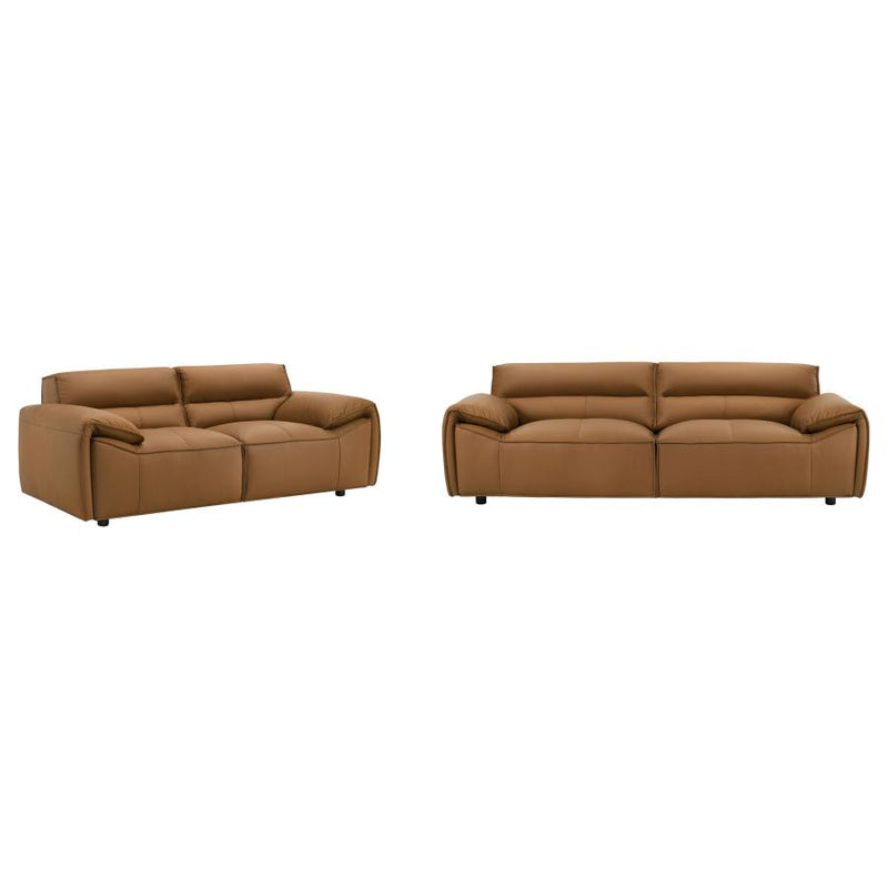 Buxton 2-piece Leather Upholstered Sofa Set Orange-zoom-