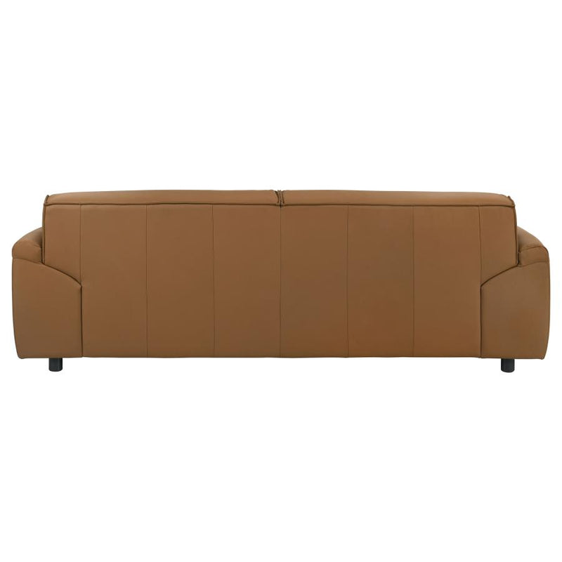 Buxton Top Grain Leather Upholstered Sofa Orange-zoom-