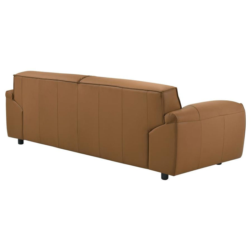 Buxton Top Grain Leather Upholstered Sofa Orange-zoom-
