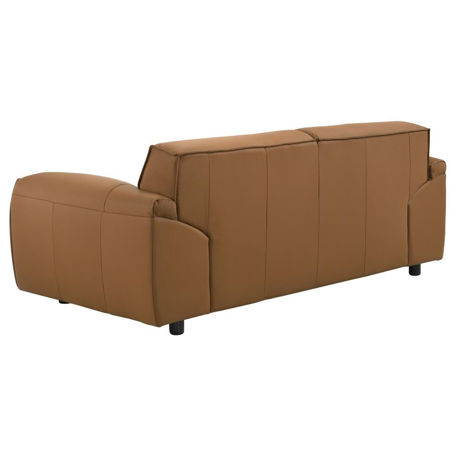 Buxton Top Grain Leather Upholstered Loveseat Orange-zoom-6
