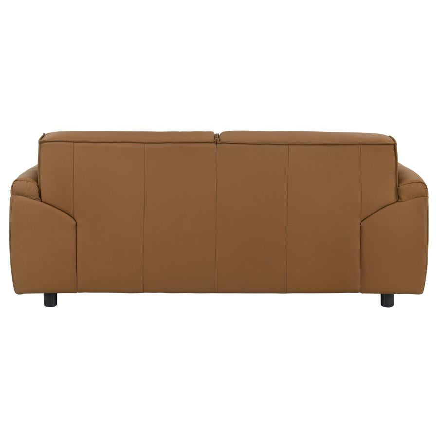 Buxton Top Grain Leather Upholstered Loveseat Orange-zoom-7