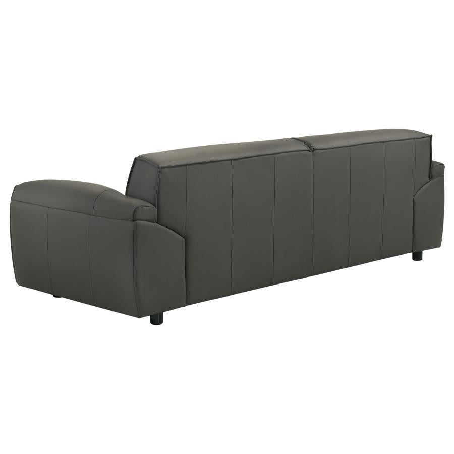 Buxton 2-piece Leather Upholstered Sofa Set Graphite-zoom-5