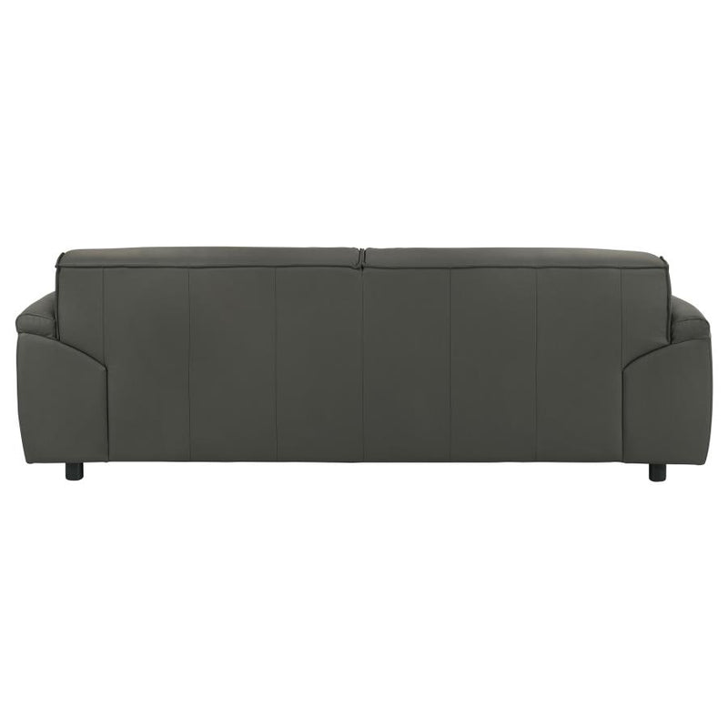 Buxton Top Grain Leather Upholstered Sofa Graphite-zoom-