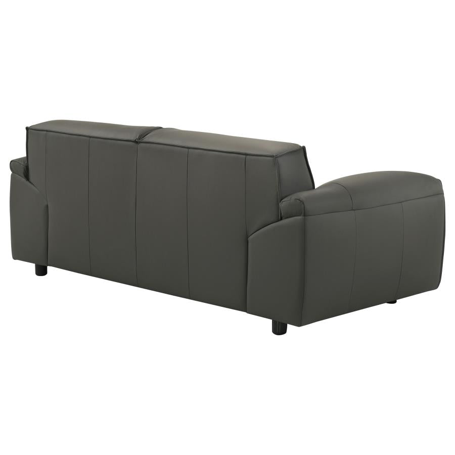 Buxton Top Grain Leather Upholstered Loveseat Graphite-zoom-8