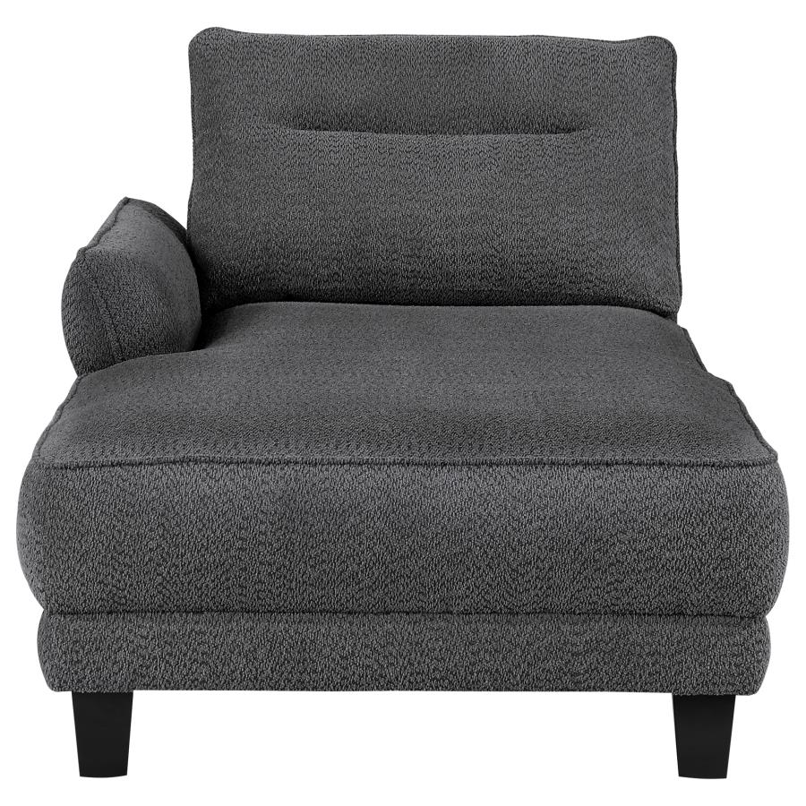 Caspian Upholstered Curved Arm Chaise Sectional Sofa Grey-zoom-6