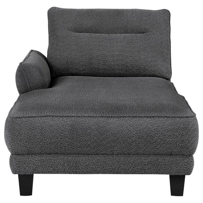 Caspian Upholstered Curved Arm Chaise Sectional Sofa Grey-zoom-