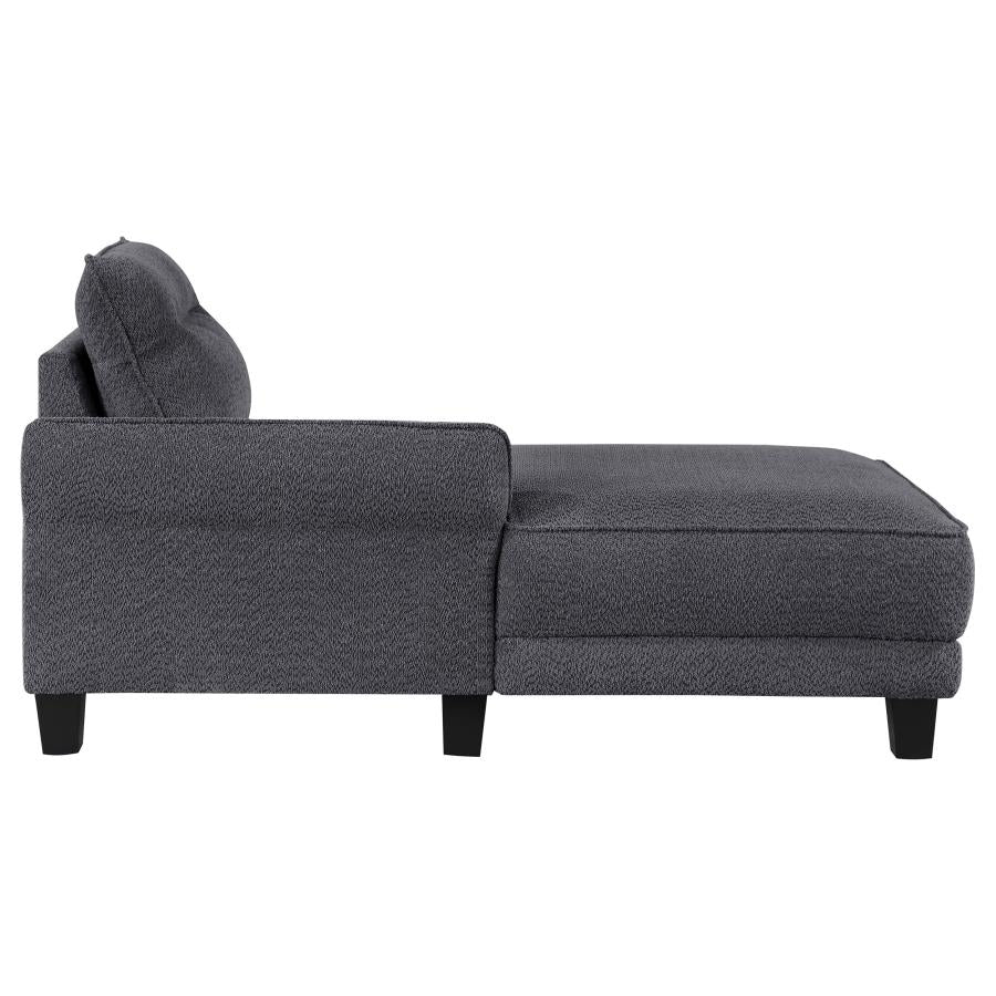 Caspian Upholstered Curved Arm Chaise Sectional Sofa Grey-zoom-12