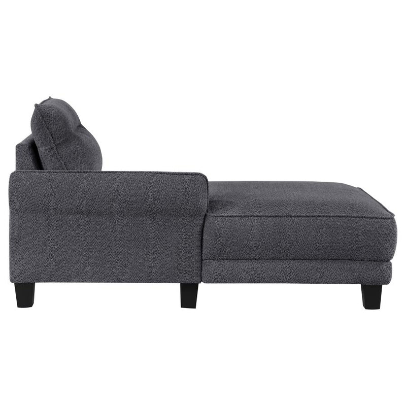 Caspian Upholstered Curved Arm Chaise Sectional Sofa Grey-zoom-
