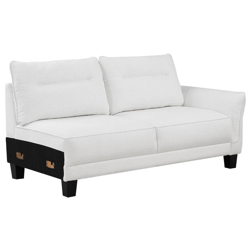 Caspian Upholstered Curved Arm Chaise Sectional Sofa White-zoom-