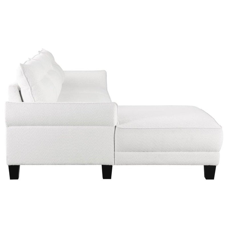 Caspian Upholstered Curved Arm Chaise Sectional Sofa White-zoom-