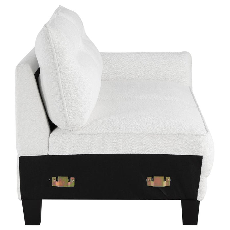 Caspian Upholstered Curved Arm Chaise Sectional Sofa White-zoom-