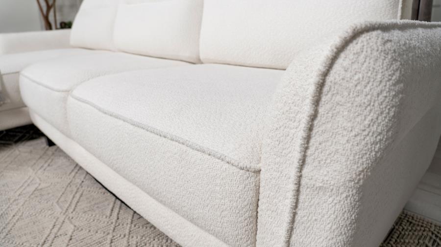 Caspian Upholstered Curved Arm Chaise Sectional Sofa White-zoom-14