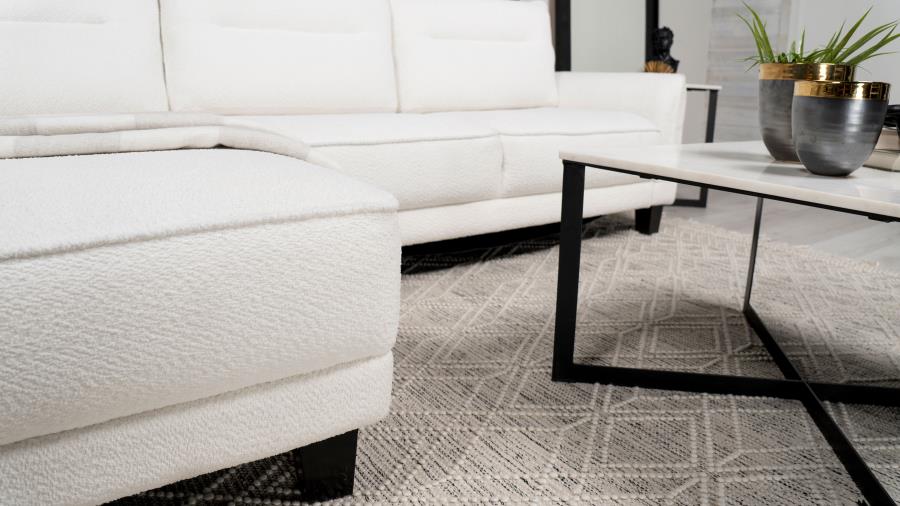 Caspian Upholstered Curved Arm Chaise Sectional Sofa White-zoom-16