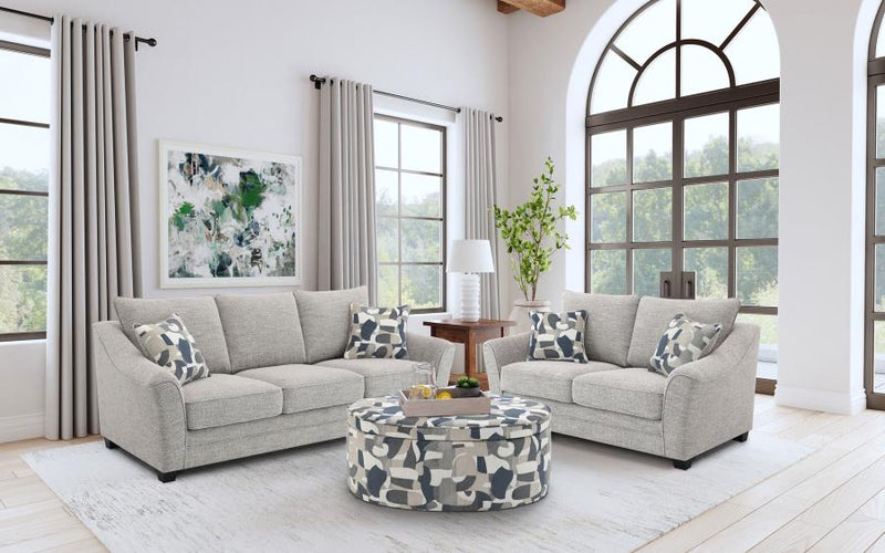 Tomkins 2-piece Boucle Upholstered Sofa Set Light Grey-zoom-