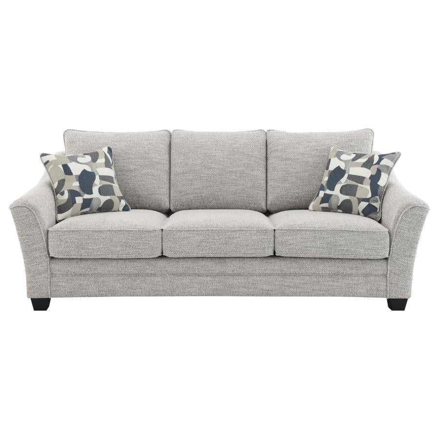 Tomkins 3-piece Boucle Upholstered Sofa Set Light Grey-zoom-4