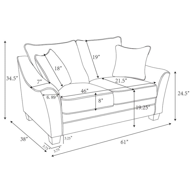 Tomkins 3-piece Boucle Upholstered Sofa Set Light Grey-zoom-