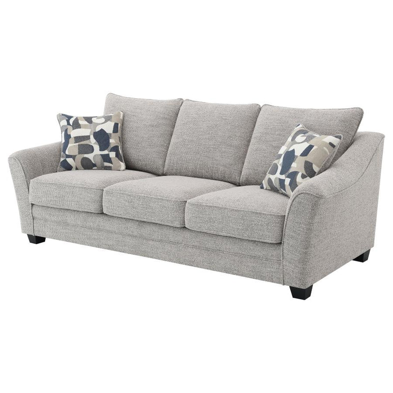 Tomkins Boucle Upholstered Sofa Light Grey-zoom-