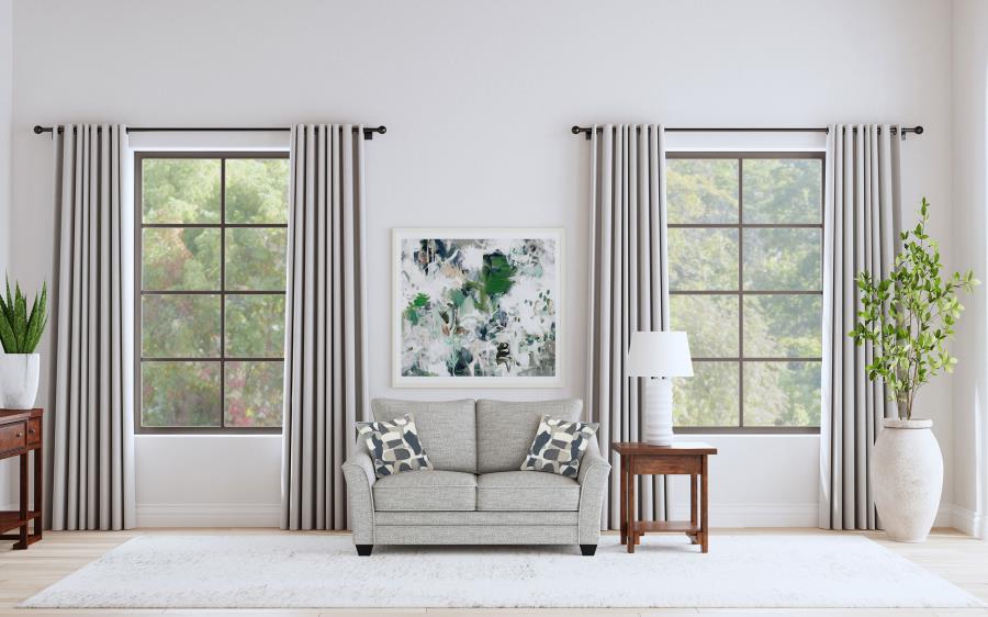 Tomkins Boucle Upholstered Loveseat Light Grey-2