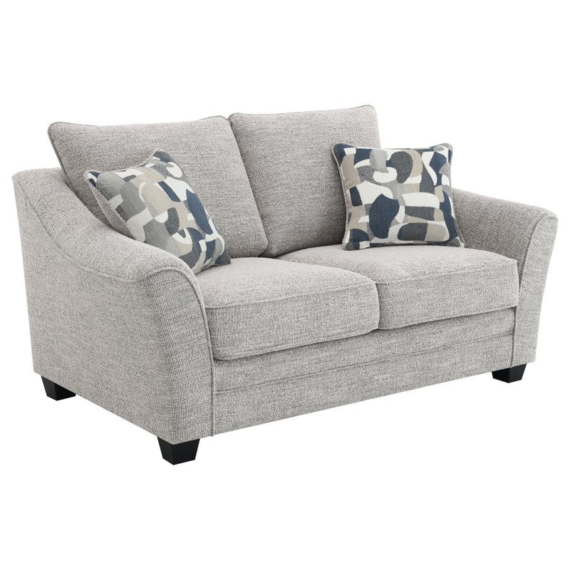 Tomkins Boucle Upholstered Loveseat Light Grey-zoom-