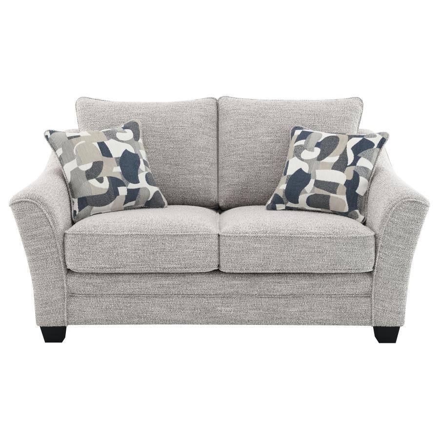 Tomkins Boucle Upholstered Loveseat Light Grey-3