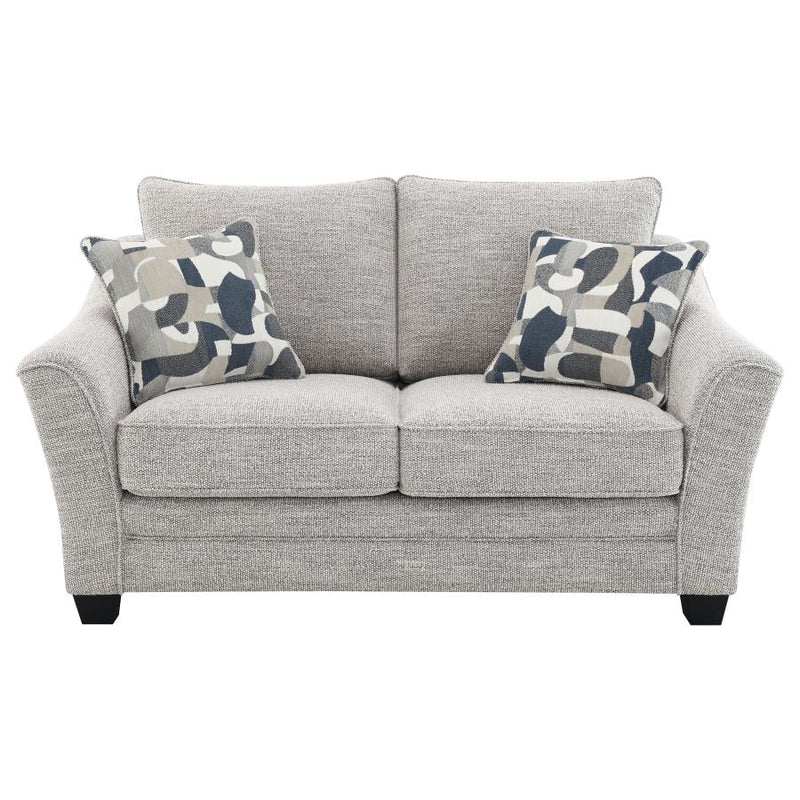 Tomkins Boucle Upholstered Loveseat Light Grey-zoom-