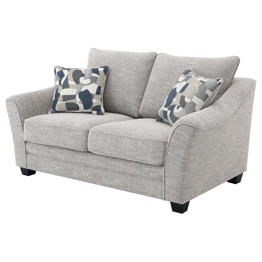 Tomkins Boucle Upholstered Loveseat Light Grey-zoom-4