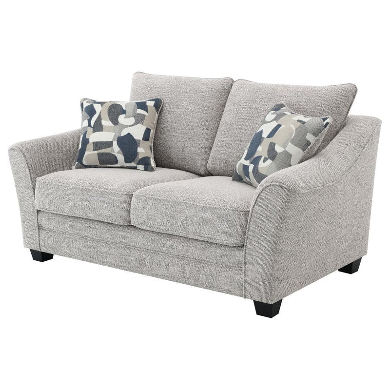 Tomkins Boucle Upholstered Loveseat Light Grey-zoom-