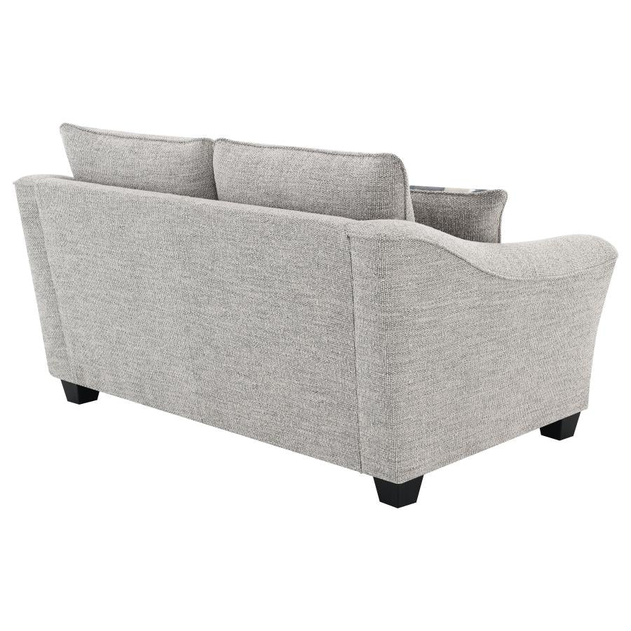 Tomkins Boucle Upholstered Loveseat Light Grey-7
