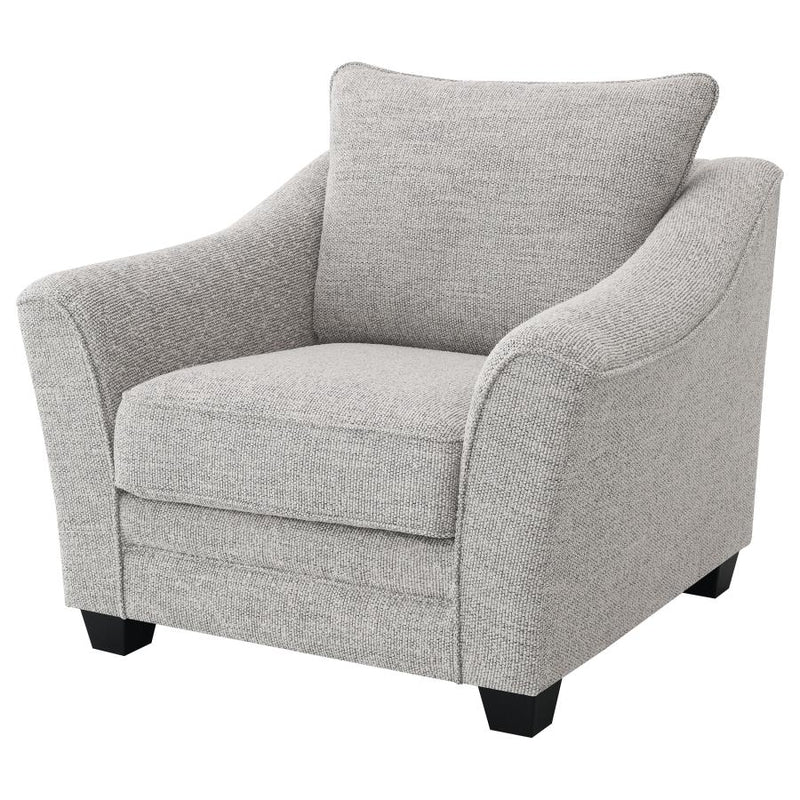 Tomkins Boucle Upholstered Chair Light Grey-zoom-