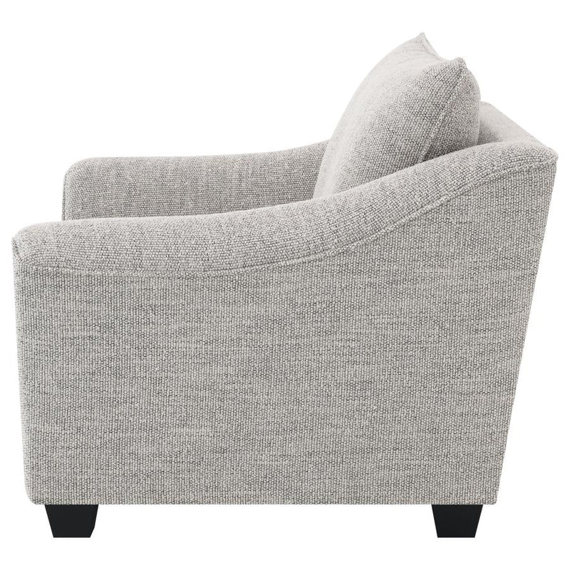 Tomkins Boucle Upholstered Chair Light Grey-zoom-