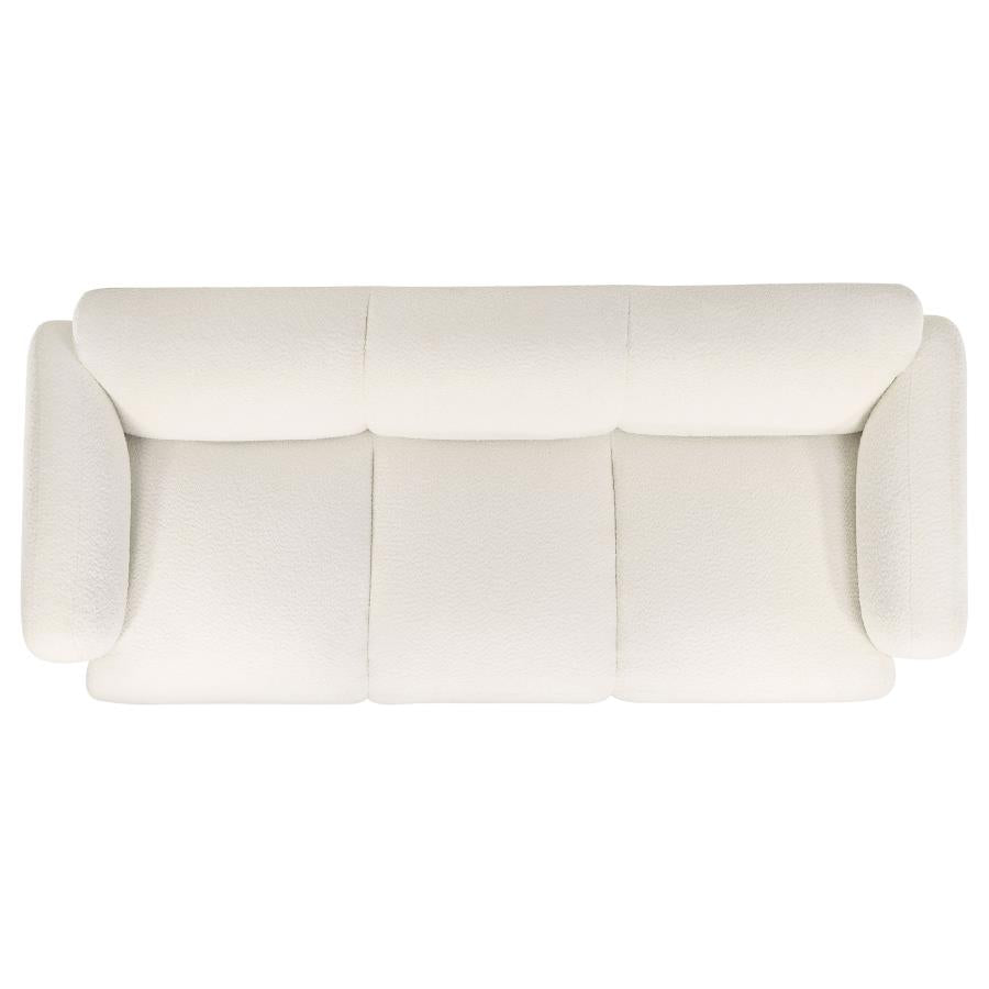 Dorset 2-piece Upholstered Round Track Arm Sofa Set White-zoom-7