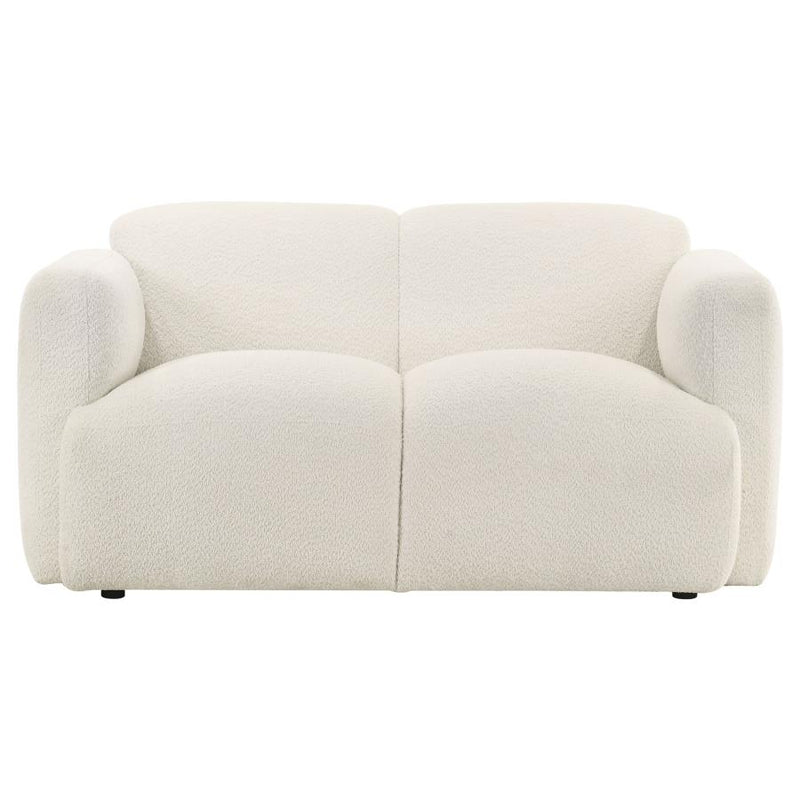 Dorset 3-piece Upholstered Round Track Arm Sofa Set White-zoom-