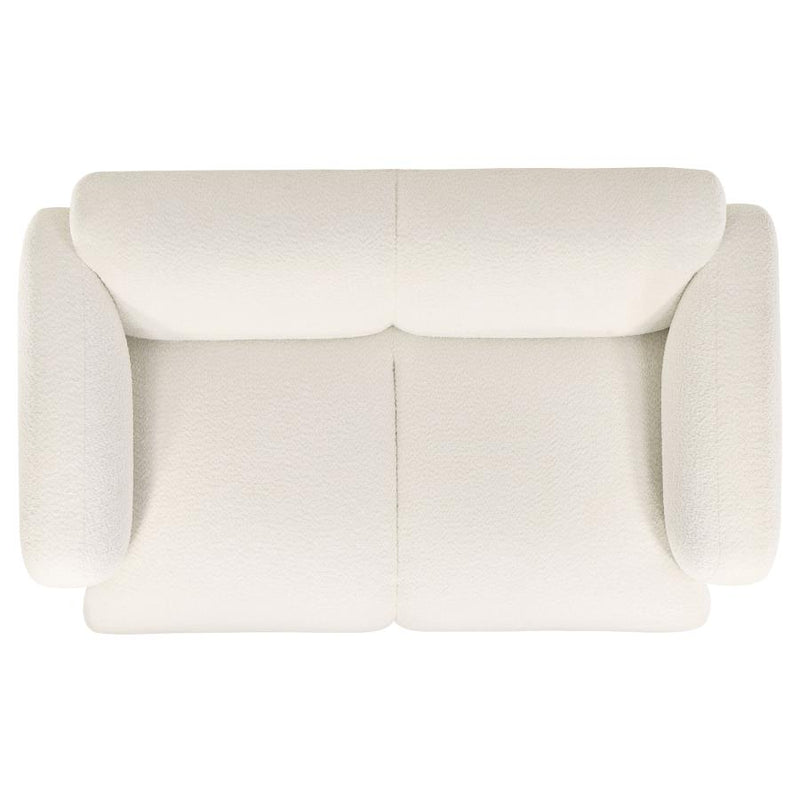 Dorset 3-piece Upholstered Round Track Arm Sofa Set White-zoom-
