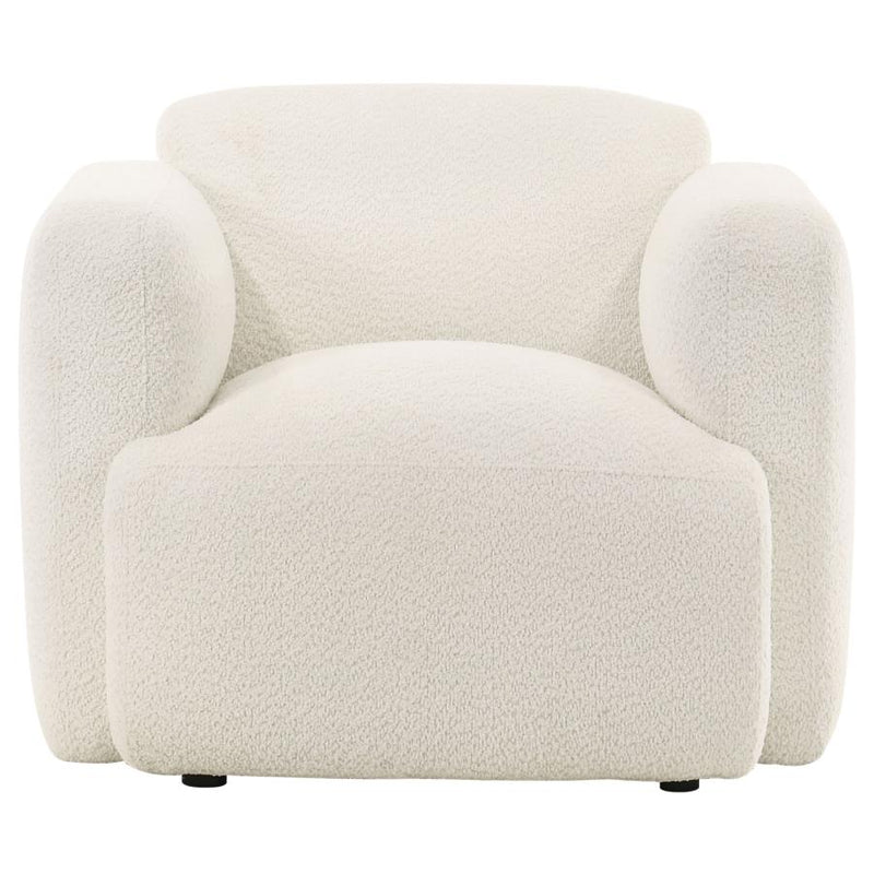 Dorset 3-piece Upholstered Round Track Arm Sofa Set White-zoom-
