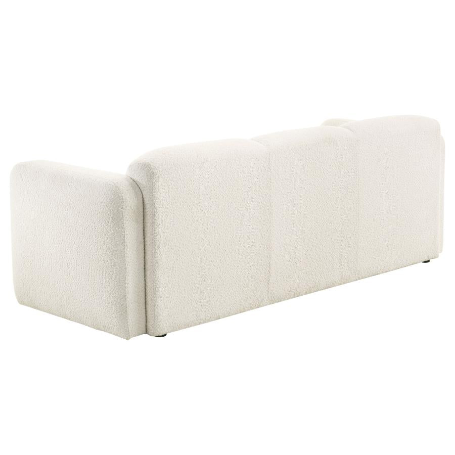 Dorset Fabric Upholstered Round Track Arm Sofa White-zoom-6