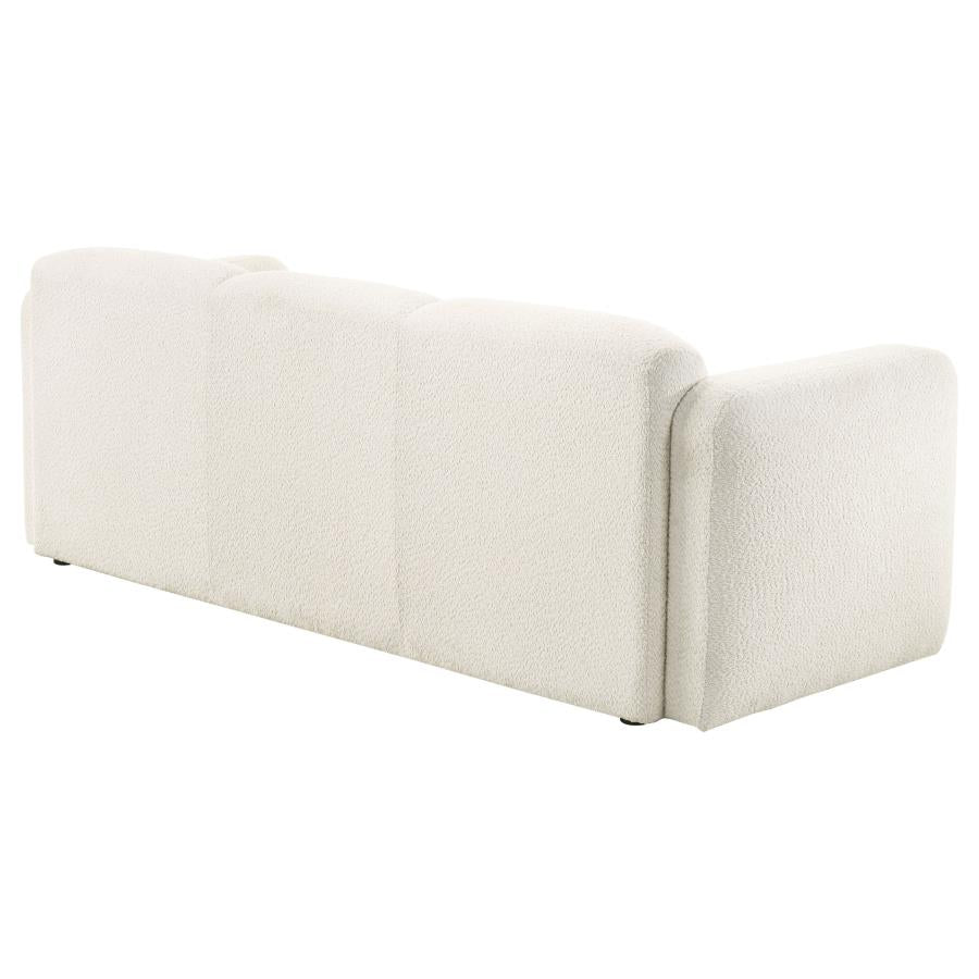 Dorset Fabric Upholstered Round Track Arm Sofa White-zoom-8