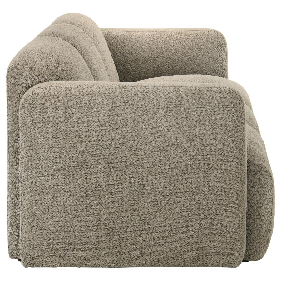 Dorset 2-piece Upholstered Round Track Arm Sofa Set Brown-6