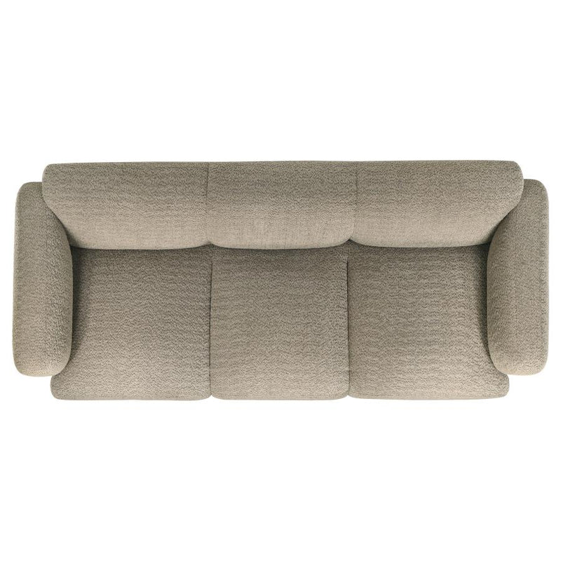 Dorset 2-piece Upholstered Round Track Arm Sofa Set Brown-zoom-