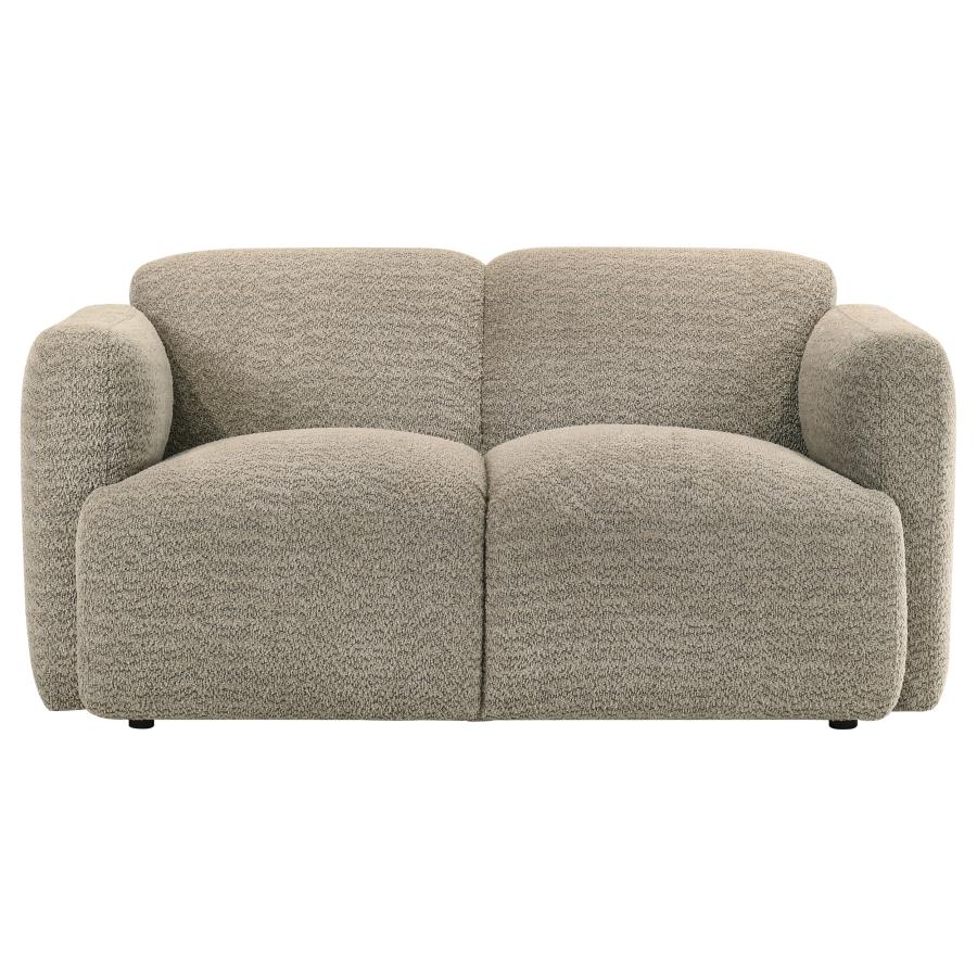 Dorset 2-piece Upholstered Round Track Arm Sofa Set Brown-zoom-9