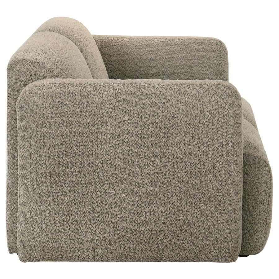 Dorset 2-piece Upholstered Round Track Arm Sofa Set Brown-11