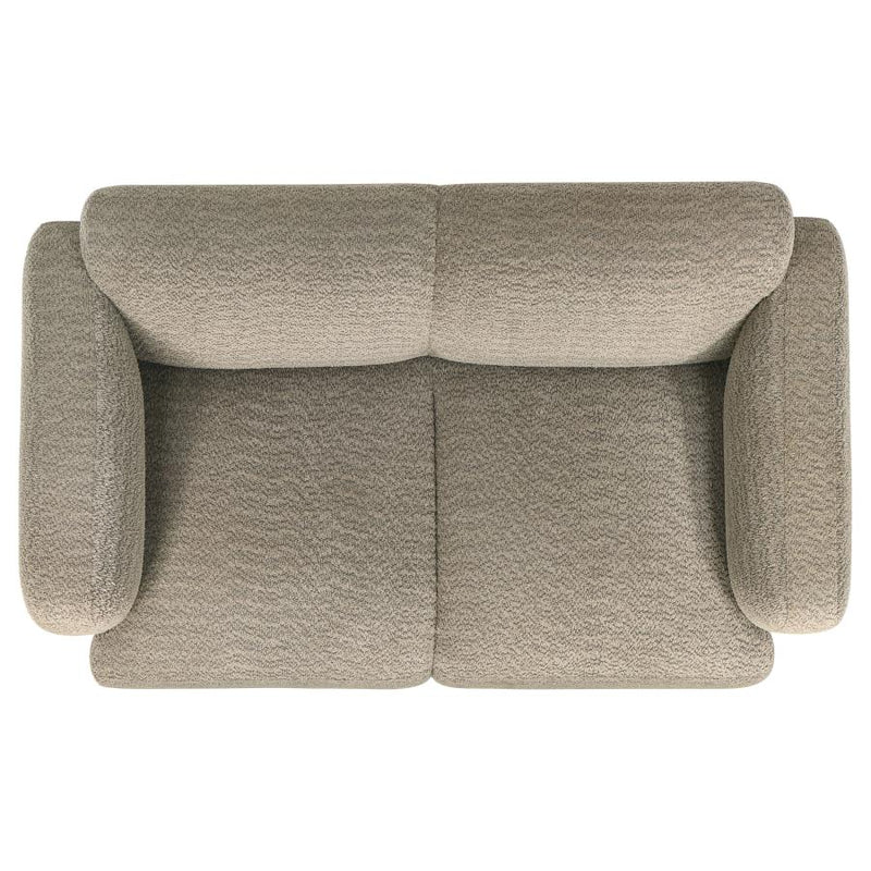 Dorset 2-piece Upholstered Round Track Arm Sofa Set Brown-zoom-