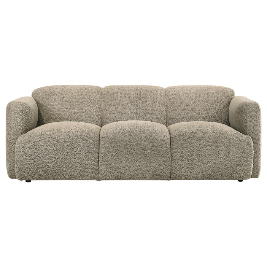 Dorset 3-piece Upholstered Round Track Arm Sofa Set Brown-zoom-4
